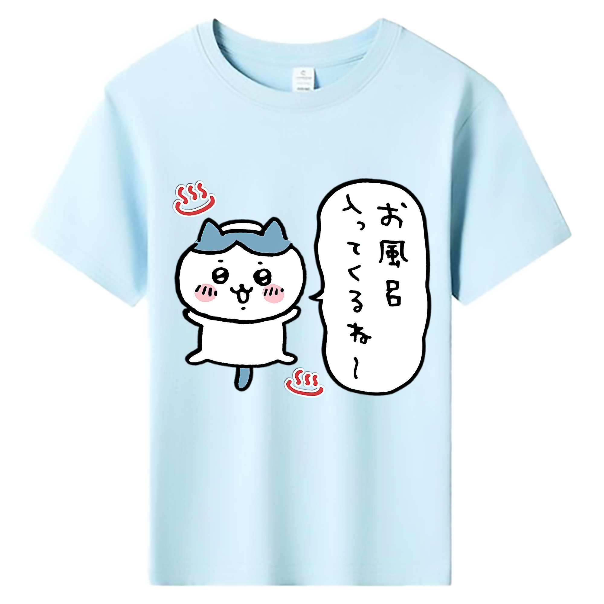 （画像用） ちいかわ ハチワレ Chii-kawa hachiware 綿100％キッズTシャツ（フロントプリント）
